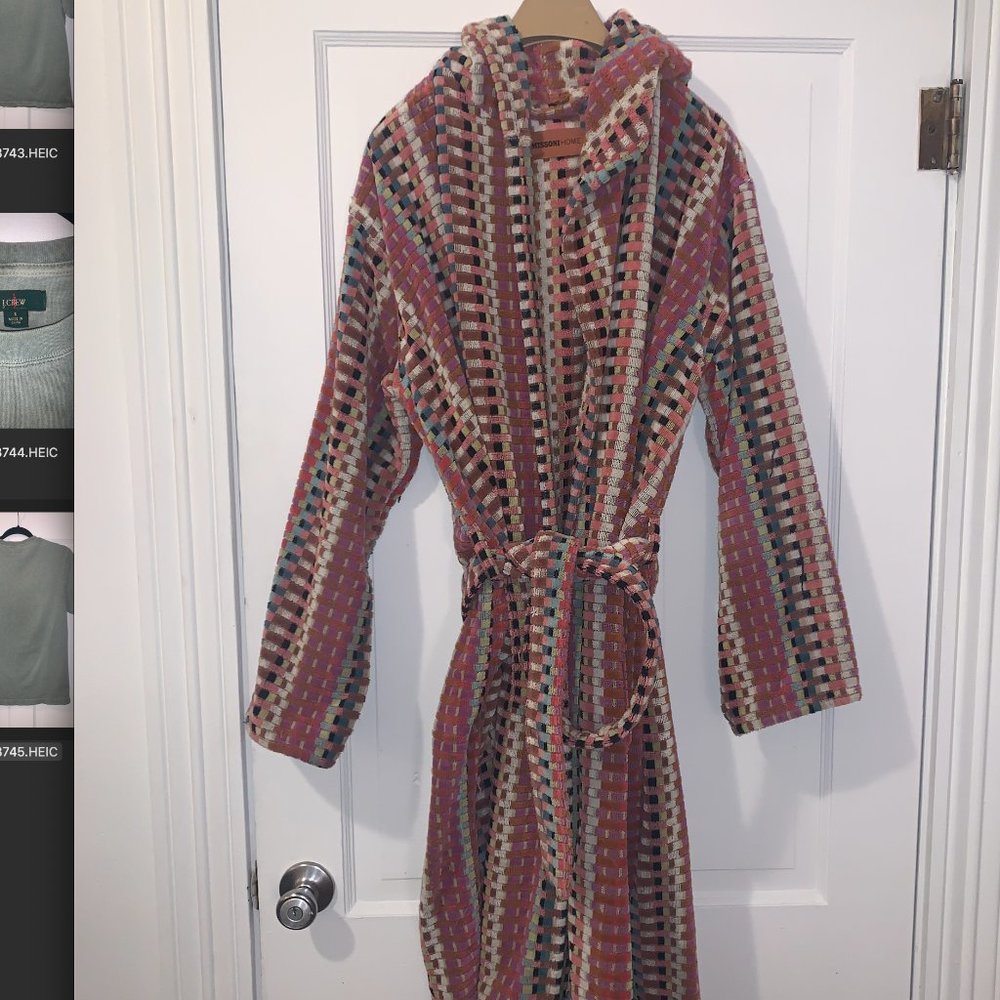 Missoni Patterned Bath Robe w/ Hood